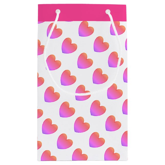 Sacola Para Presentes Pequena Corações Rosa de Ipanema (Verso)