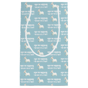 Sacola Para Presentes Pequena Cordeiro Bonito Oh Alegria É um Menino do Seu Nome