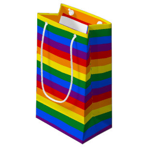 Sacola Para Presentes Pequena CORES DO RAINBOW FLAG + suas ideias