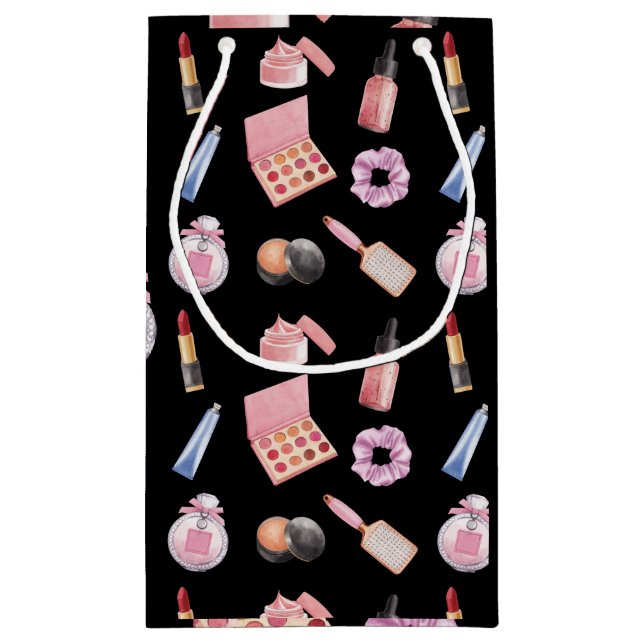 Sacola Para Presentes Pequena Cosmética de padrão de maquilhagem (Verso)