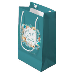 Sacola Para Presentes Pequena Costeira SEA & GREETINGS Cascos-marinhos Nome