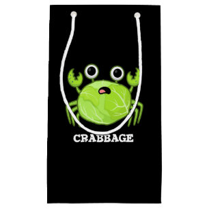 Sacola Para Presentes Pequena Crabbage Funny Cabbage Caranguejo Pun Dardo BG