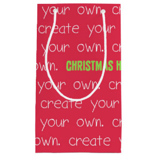 Sacola Para Presentes Pequena Crie o seu design de saco de Natal!