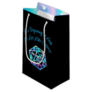 Sacola Para Presentes Pequena Critérios RPG   Holo Fantasy Tabletop Gamer Dice