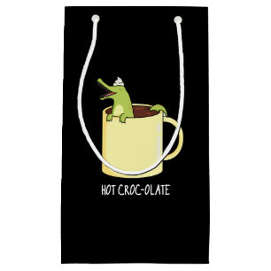 Sacola Para Presentes Pequena Crocodilo Engraçado Engraçado Crocodilo Escuro BG