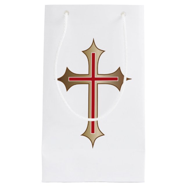 Sacola Para Presentes Pequena Cruz cristã (Frente)