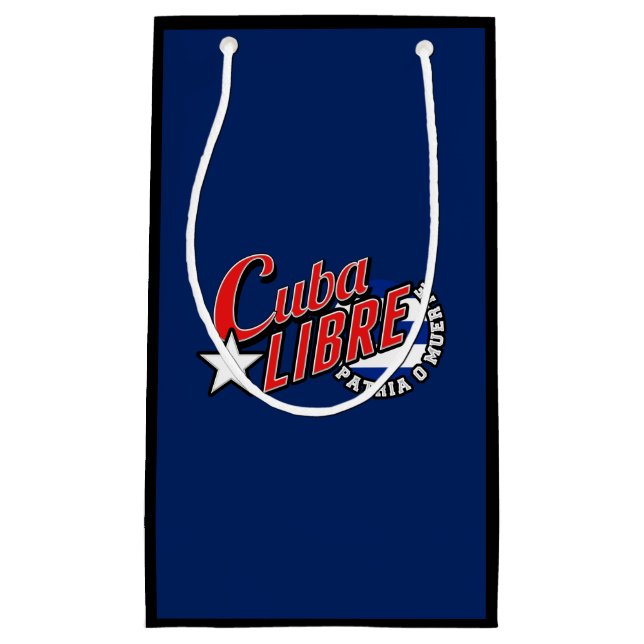 Sacola Para Presentes Pequena Cuba Libre Motto (Frente)