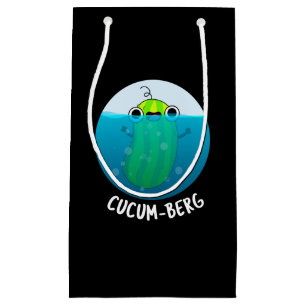 Sacola Para Presentes Pequena Cucum berg Engraçado Pepino Escuro BG