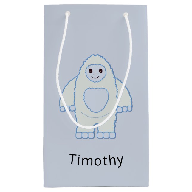 Sacola Para Presentes Pequena Cute Baby Yeti (Verso)