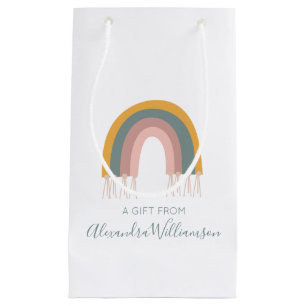 Sacola Para Presentes Pequena Cute Boho Rainbow A Gift from Personalised