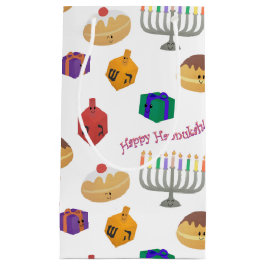 Sacola Para Presentes Pequena Cute Hannukah Patterned