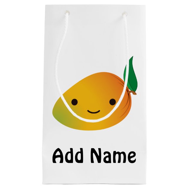 Sacola Para Presentes Pequena Cute Kawaii sorrindo Mango (Frente)