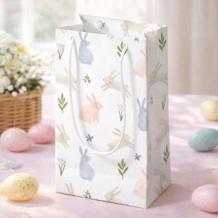 Sacola Para Presentes Pequena Cute Páscoa Bunny Primavera Pastel