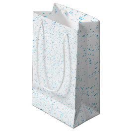 Sacola Para Presentes Pequena Cyan Rain Glossy Gift Bag