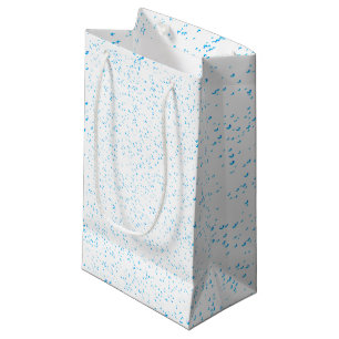 Sacola Para Presentes Pequena Cyan Rain Glossy Gift Bag