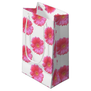 Sacola Para Presentes Pequena Daisy gerbera rosa