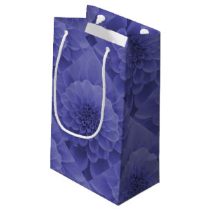 Sacola Para Presentes Pequena Dália azul