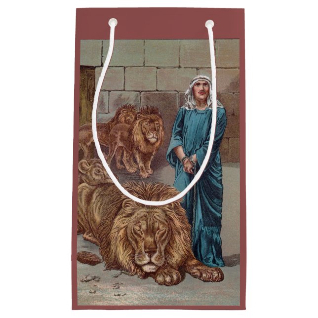 Sacola Para Presentes Pequena Daniel no Den do Leão (Frente)