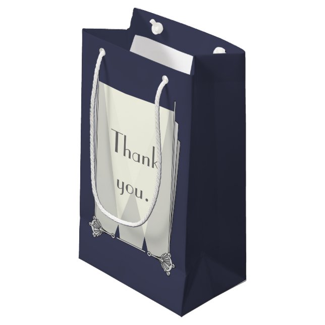 Sacola Para Presentes Pequena Deco de Arte Swanky em Blue Gift Bag (Frente inclinada)