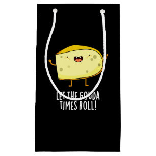 Sacola Para Presentes Pequena Deixe o Gouda Times Roll Cheijo Engraçado Engraçad