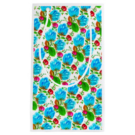 Sacola Para Presentes Pequena Dekorative blaue Tulpen