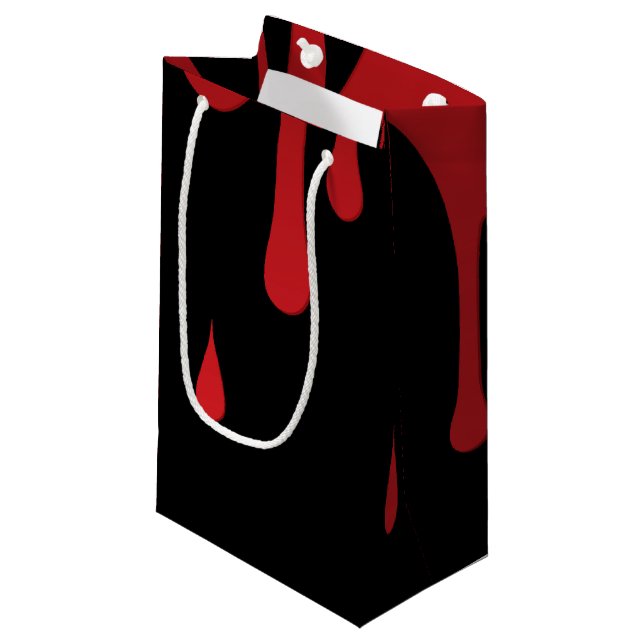 Sacola Para Presentes Pequena Derrame de sangue (Frente inclinada)