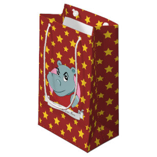Sacola Para Presentes Pequena Desenhos animados bonitos do hippopotamus