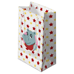 Sacola Para Presentes Pequena Desenhos animados bonitos do hippopotamus