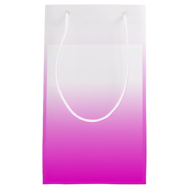 Sacola Para Presentes Pequena Design-60416 de Fundo de Gradiente Ombr Rosa (Frente)