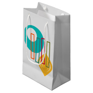Sacola Para Presentes Pequena Design abstrato do MCM
