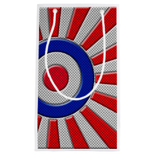 Sacola Para Presentes Pequena Design corajoso do Sunburst de Roundel no estilo