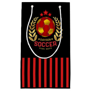 Sacola Para Presentes Pequena Design de Brasão de Futebol