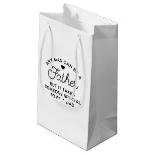 Sacola Para Presentes Pequena Design de Cotação de Pai Especial