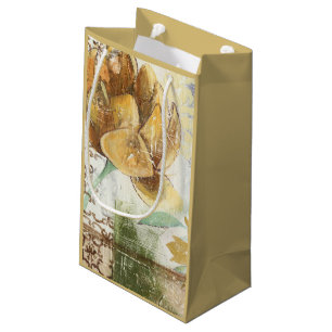 Sacola Para Presentes Pequena Design de Fresco Decorativo com Flor Global
