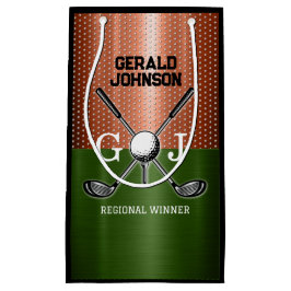 Sacola Para Presentes Pequena Design de Monograma legal Golf