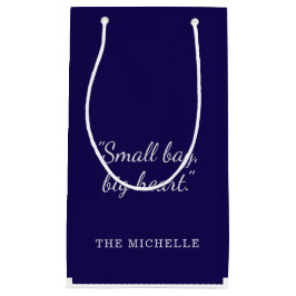 Sacola Para Presentes Pequena Design de padrão personalizado moderno em azul e b