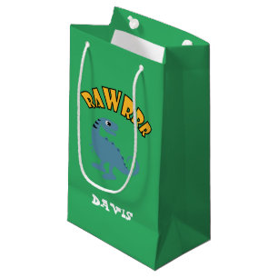Sacola Para Presentes Pequena Design Dinossauro Bebê - Saco do Presente - Pequen