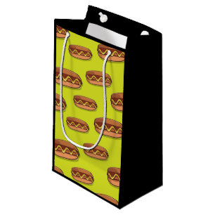 Sacola Para Presentes Pequena Design engraçado da comida de cachorro quente