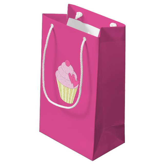 Sacola Para Presentes Pequena Design ilusima Rosa (Verso inclinado)