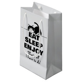 Sacola Para Presentes Pequena Design Minimalista de Gatinho Fofo - CAT 6
