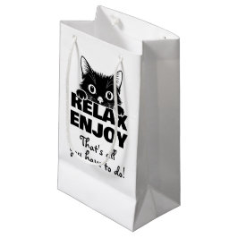 Sacola Para Presentes Pequena Design Minimalista de Gatinho Fofo - GATO 1