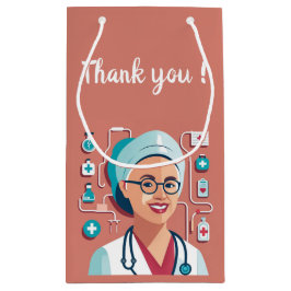 Sacola Para Presentes Pequena design sympa pour remercier les infirmières