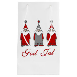 Sacola Para Presentes Pequena Deus Jul | Bonito Engraçado Tomten Natal Norueguês