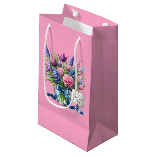 Sacola Para Presentes Pequena Dia das Mães  (Frente inclinada)