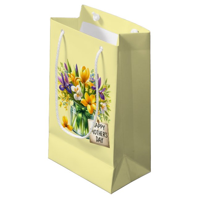 Sacola Para Presentes Pequena Dia das Mães  (Frente inclinada)
