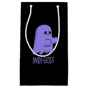 Sacola Para Presentes Pequena Dia de as Bruxas engraçado Indi-gost Indigo Ghost 