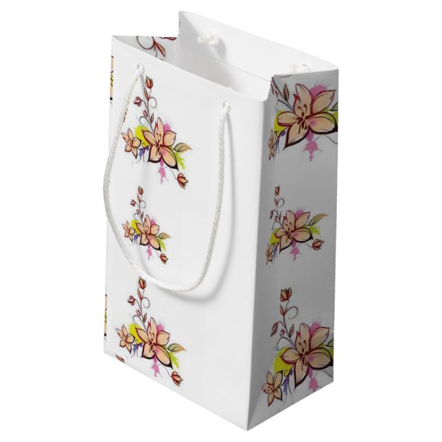 Sacola Para Presentes Pequena Dia de as mães Gift Bag (Verso inclinado)