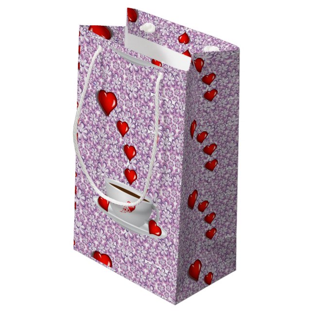 Sacola Para Presentes Pequena Dia de as mães Gift Bag (Verso inclinado)
