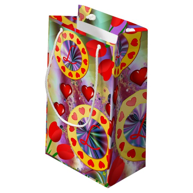 Sacola Para Presentes Pequena Dia de as mães Gift Bag (Verso inclinado)