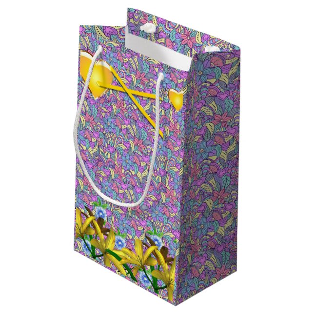Sacola Para Presentes Pequena Dia de as mães Gift Bag (Verso inclinado)